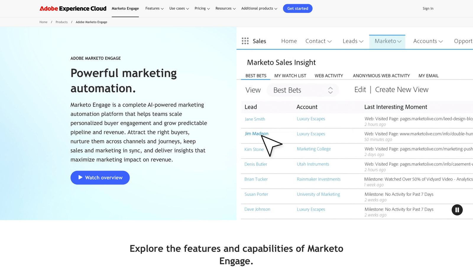 Top B2B Marketing Automation Software 2025 marketo engage